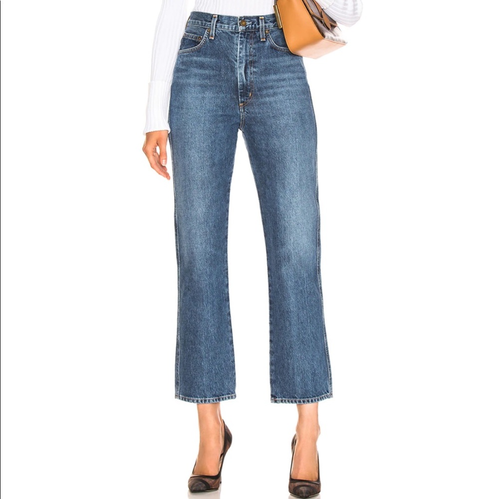 Agolde Pinch Waist High Rise Kick Jean in Placebo